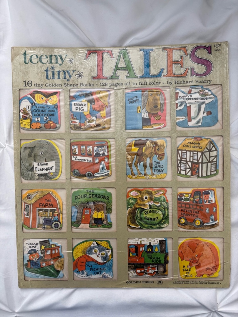 Richard Scarry VINTAGE teeny tiny TALES Kids Book Set, Still in Plastic.